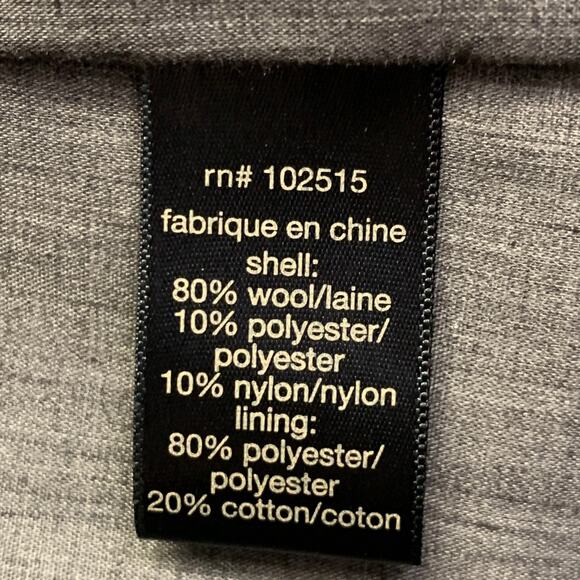 JOHN VARVATOS STAR USA Size 42 Grey Charcoal Herringbone Wool Blend Sport Coat - Picture 8 of 8